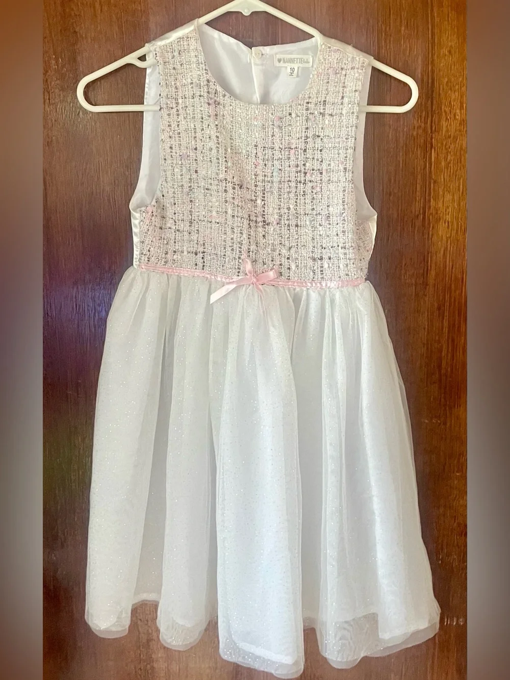 Nannette Pastel Tweed Dress & Coat Set in Pink and Ivory